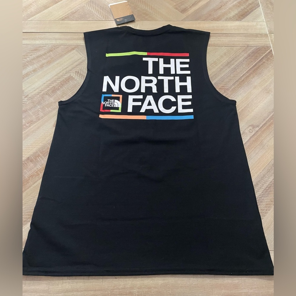 The North Face tank top,big logo in rear of tank.